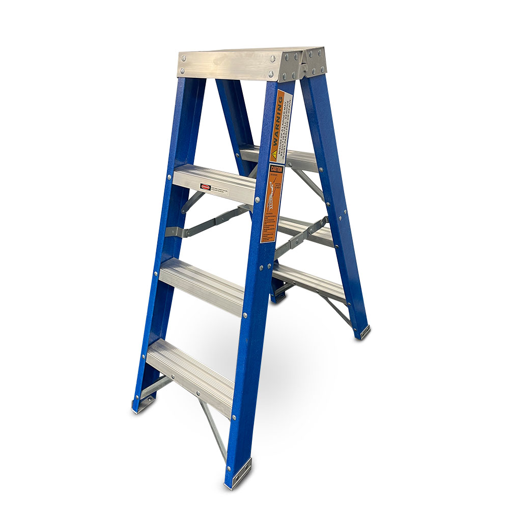 STFDSL-4- 160kg Industrial 4 Step 1.2m Fiberglass Double Sided Ladder